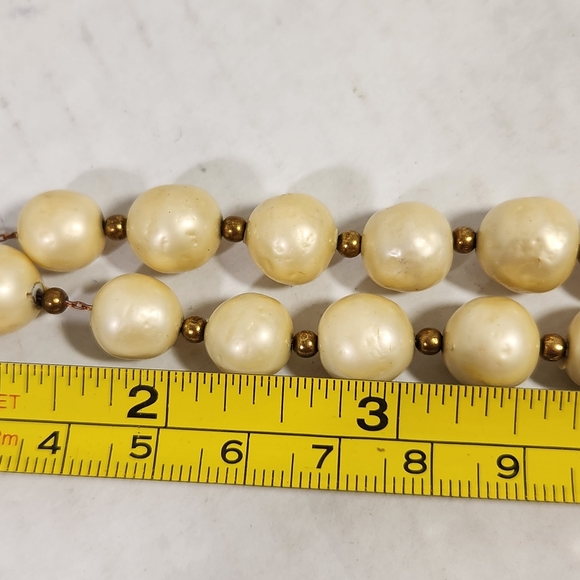 Vintage Antique Baroque glass pearl bracelet w slide clasp - Picture 6 of 10